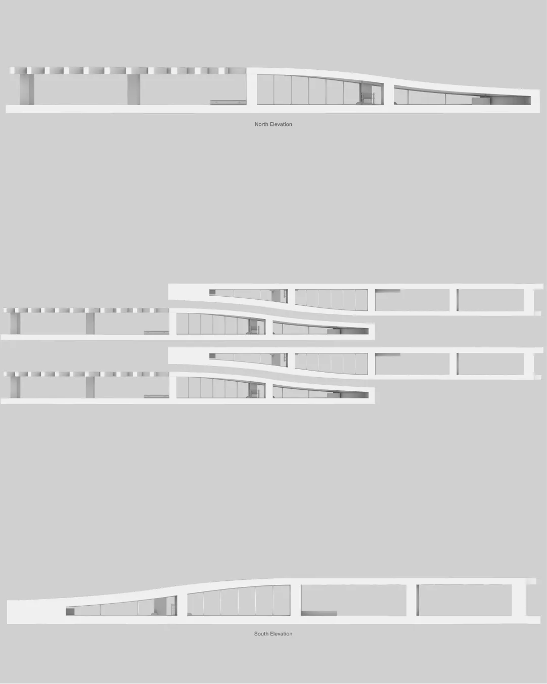North and South elevations