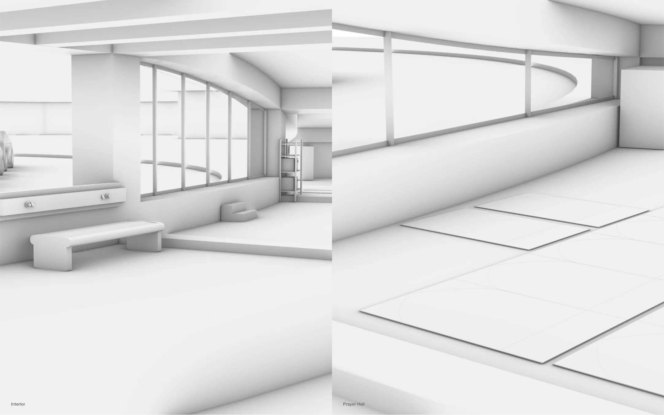 Interior and prayer hall measured documentation